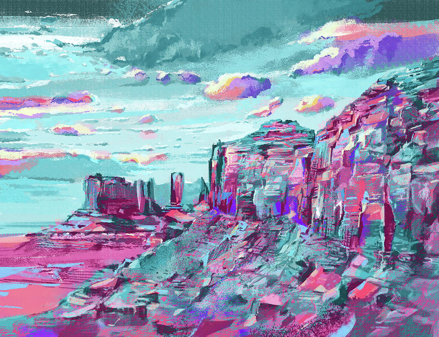 Turquoise Mountains Digital Art