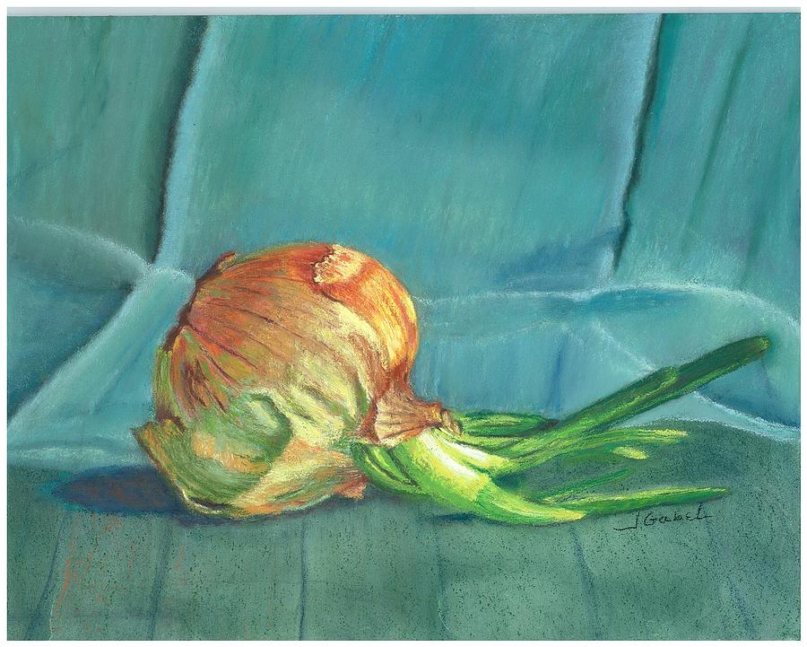 Cooking Pastel - Turquoise Onion by Laura Gabel
