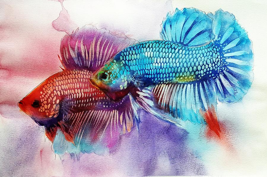 Turquoise Plakat Painting by Betta Painter - Fine Art America