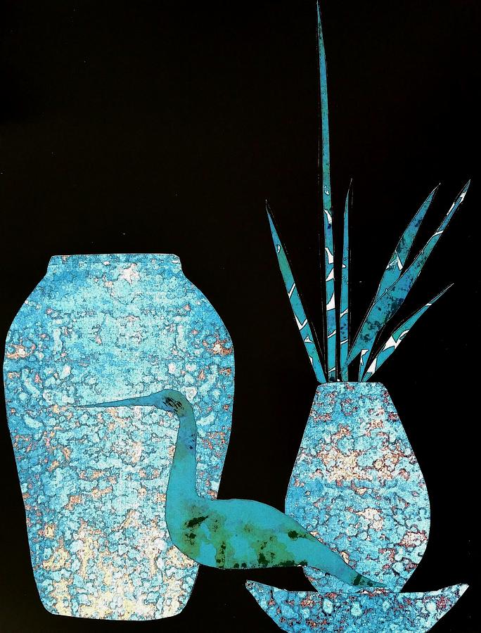 Turquoise Pottery Mixed Media by Daniel Miller