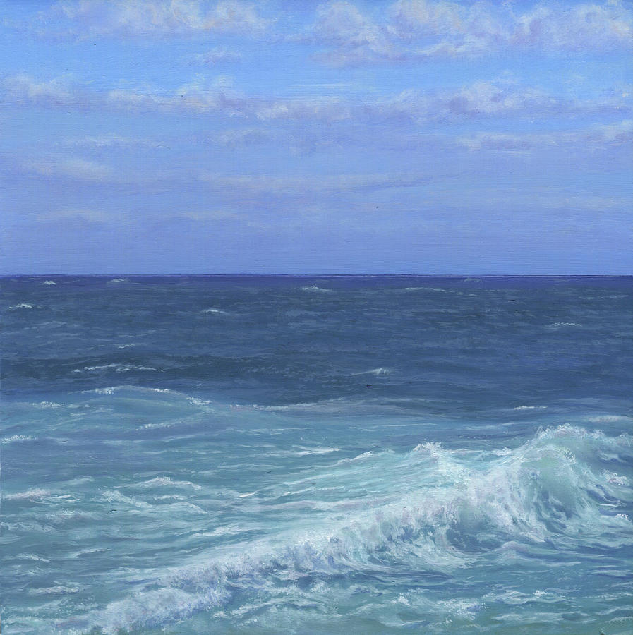 Turquoise Sea Painting by Joanne Grant