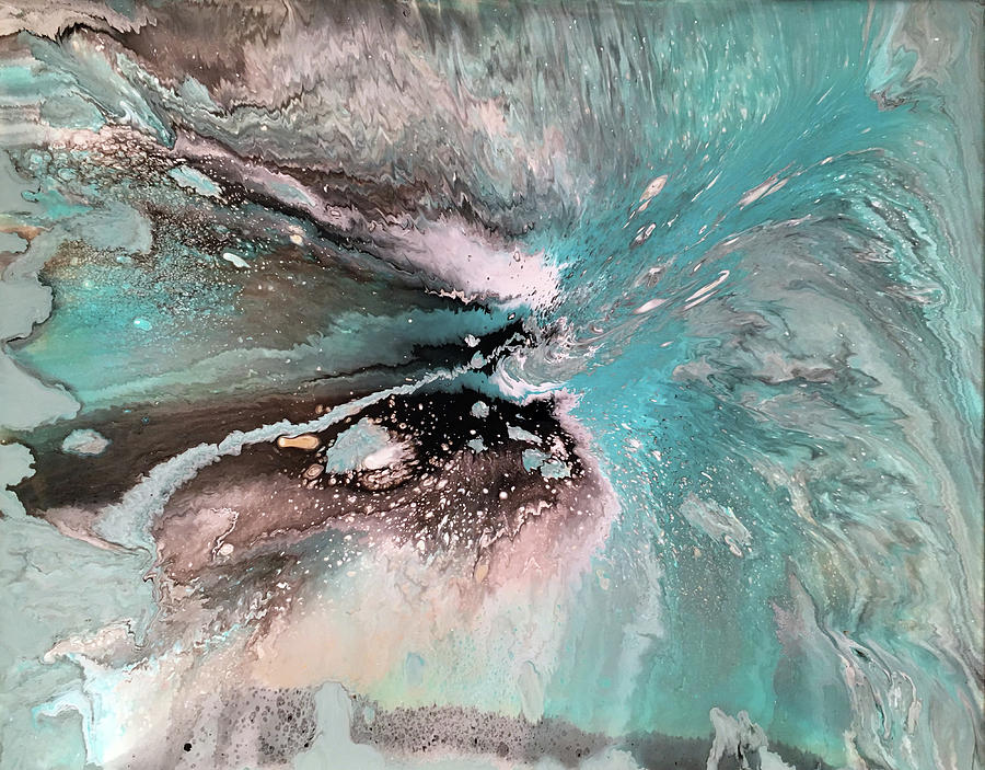 Turquoise Surf Painting