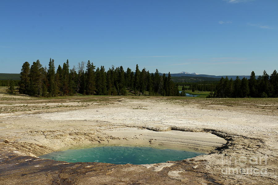 Yellowstone National Park Photograph - Turquoise Thermal Spring by Christiane Schulze Art And Photography