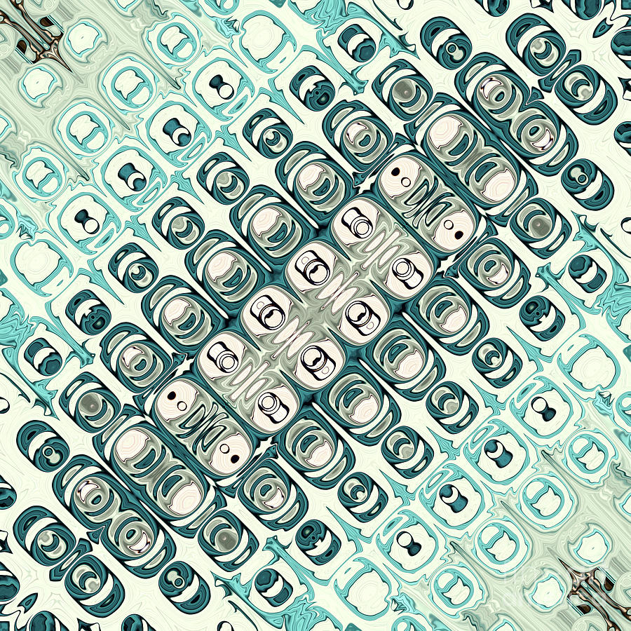 Turquoise Tile Pattern Digital Art by Phil Perkins