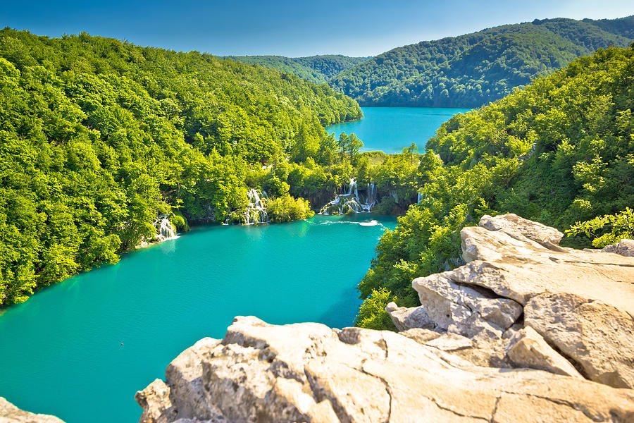 Turquoise water of Plitvice lakes national park Photograph by Brch Photography