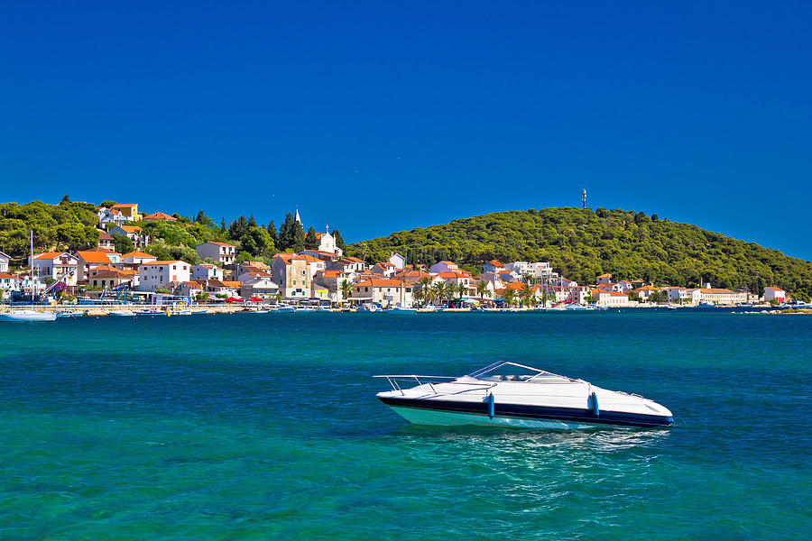Turquoise waterfront of Rogoznica tourist destination Photograph by Brch Photography