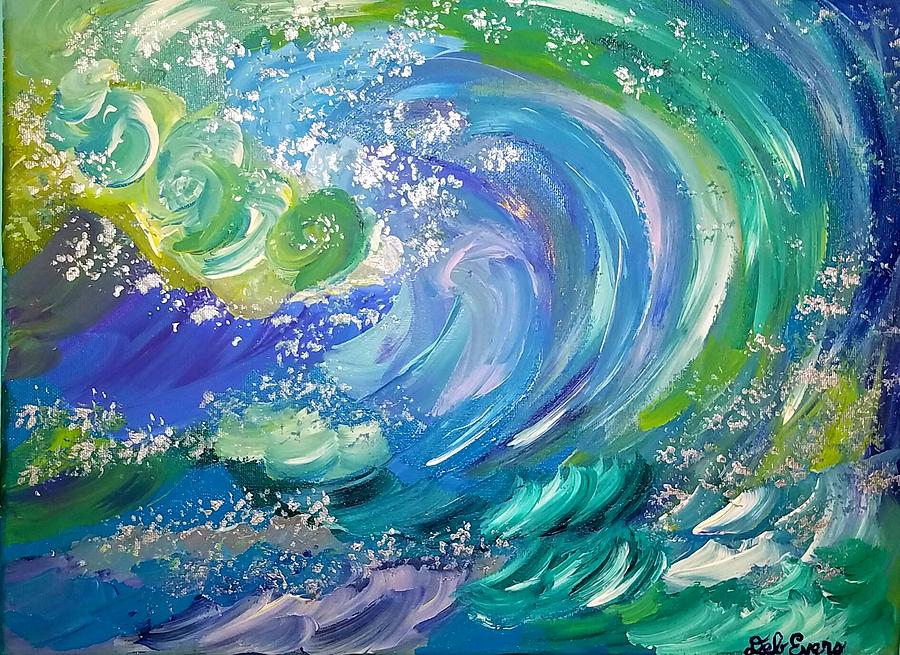 Turquoise Wave Painting by Deborah Evers Fine Art America