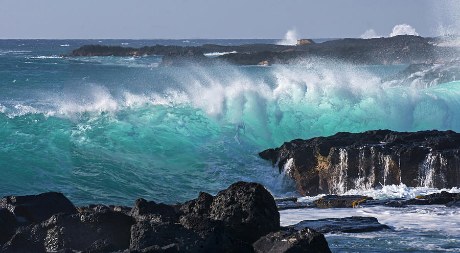 Beach Photograph - Turquoise Wave by Inge Riis McDonald