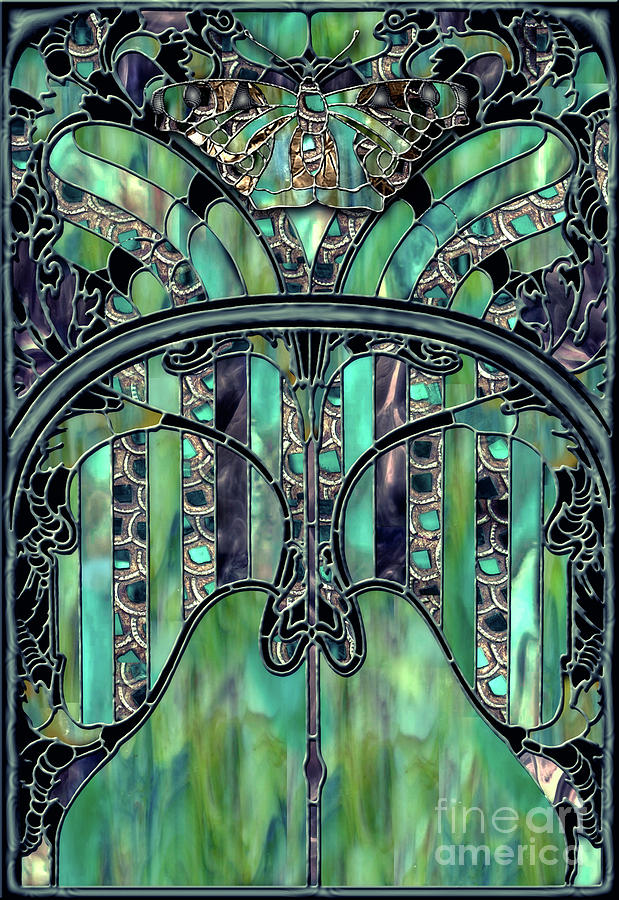 Stained Glass Painting - Turquoise Window Jewels by Mindy Sommers