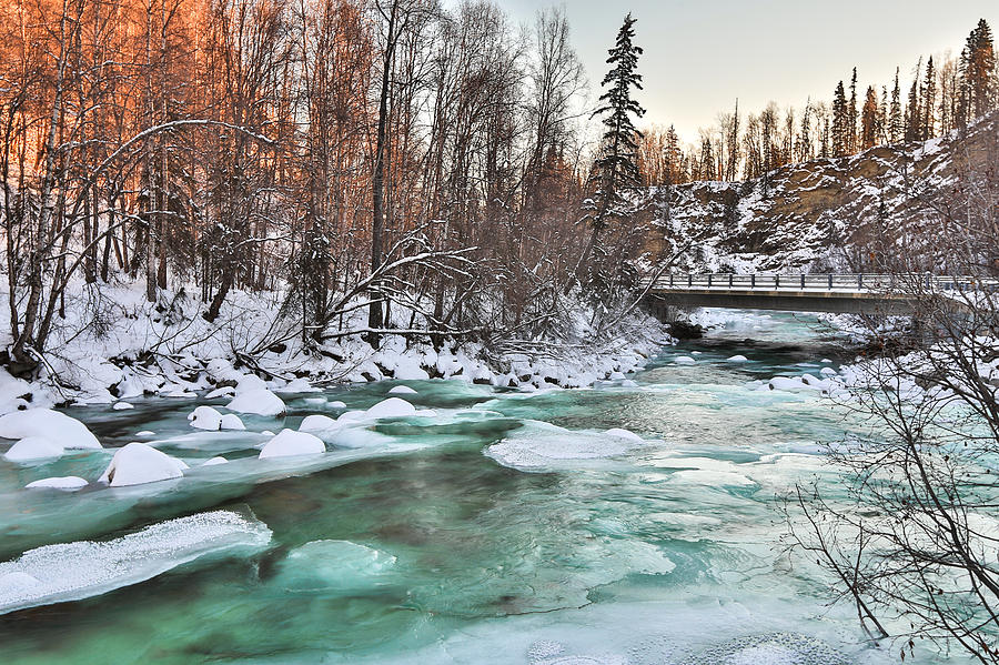 Turquoise Winter River Photograph by Sam Amato
