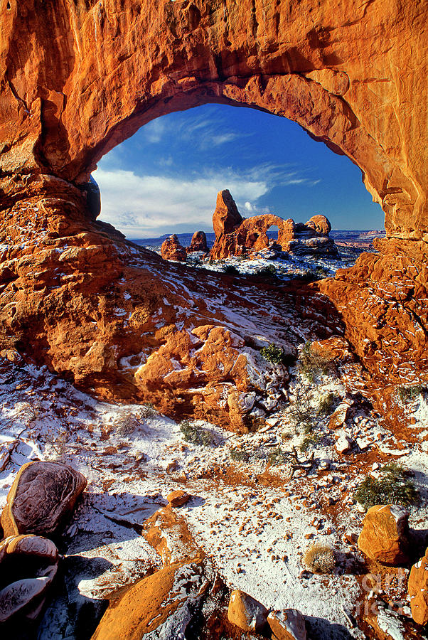 Turret Arch through North Window Arches National Park Utah Photograph by Dave Welling