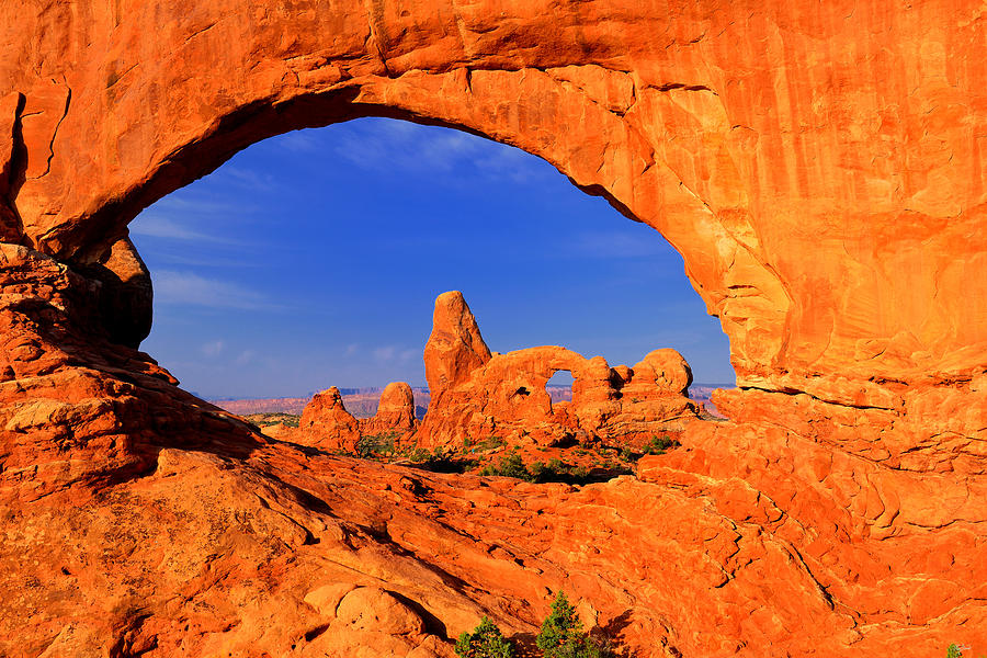 Turret Arch Through the North Window Photograph by Greg Norrell