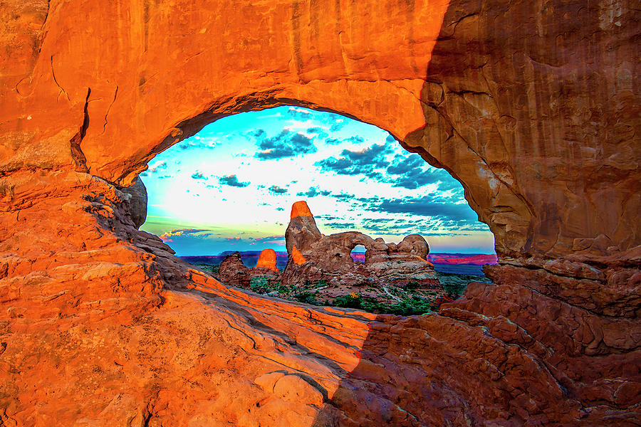Turret Arch Photograph - Turret Arch Through Window by Norman Hall Turret Arch Photograph - Turret Arch Through Window by Norman Hall