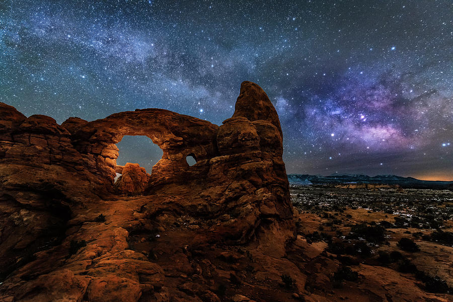 Turret Arch Under the Milky Way Photograph by Michael Ash