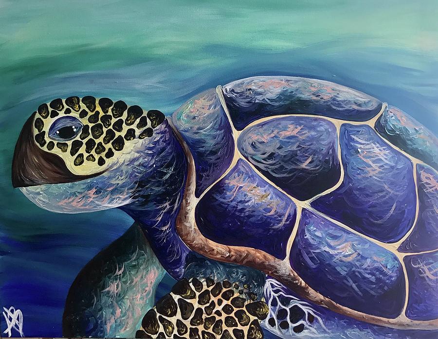 Turtle Painting by Annabel Brewster | Fine Art America