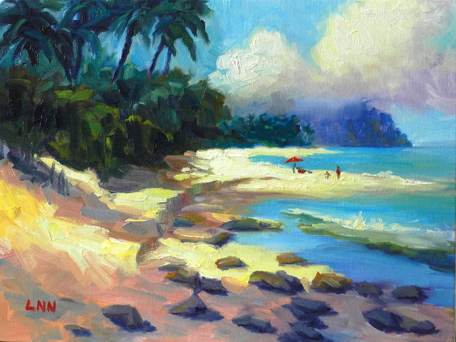 Turtle Beach Painting by Ningning Li