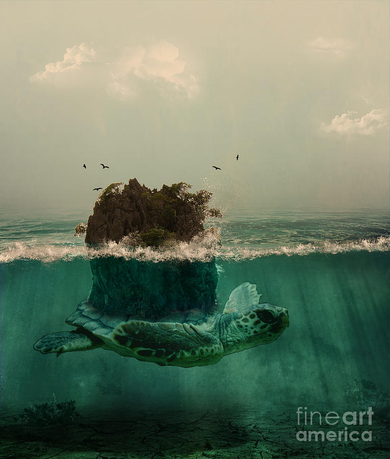 Turtle island Digital Art by Miruna Uzdris - Fine Art America