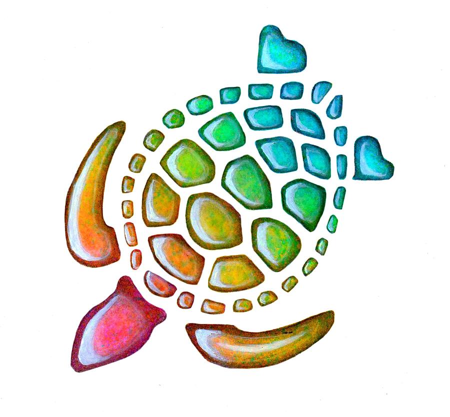 Turtle Painting - Turtle Pebbles by Sarah Krafft