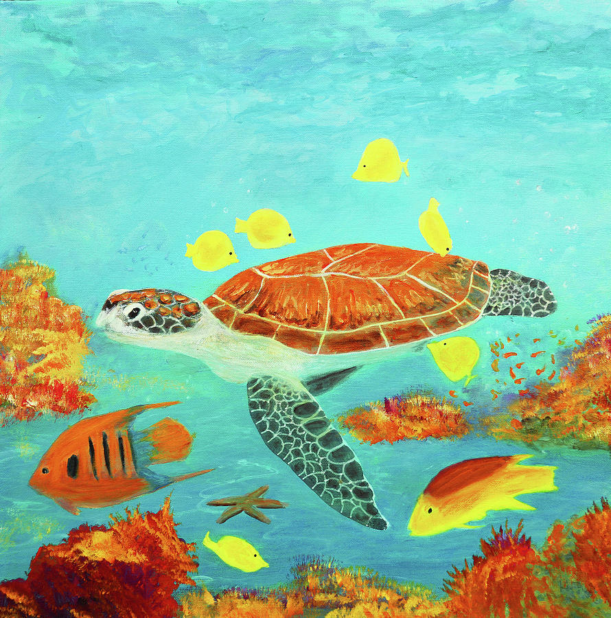 Turtle Reef Painting by Ken Figurski