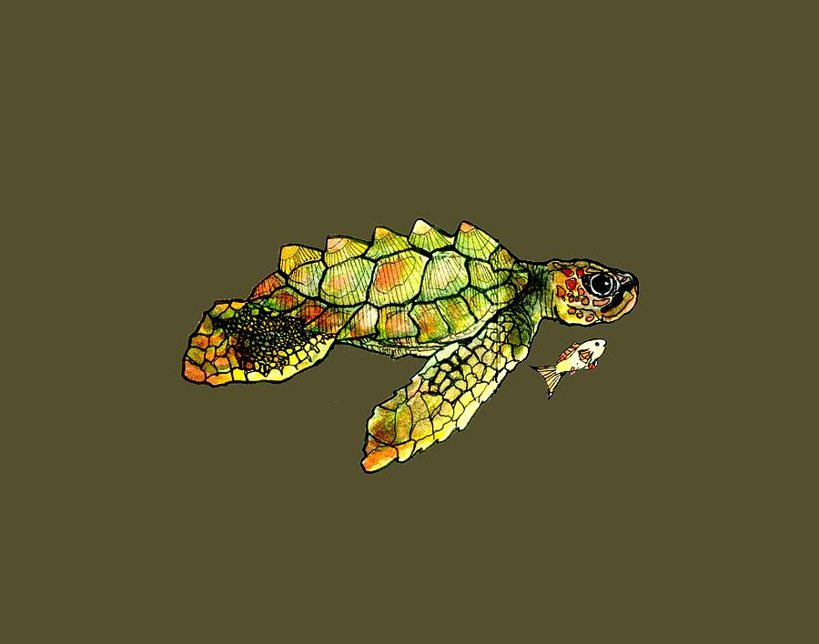 Turtle Talk Painting by Candace Ho - Fine Art America