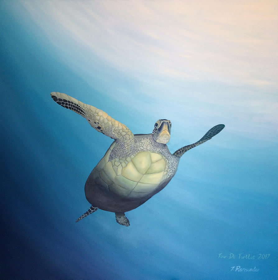 Turtles Glory Painting by Torrence Ramsundar