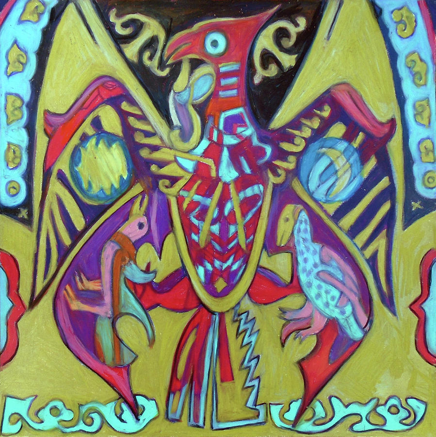 Hawk Painting - Turul by Denise Weaver Ross Hawk Painting - Turul by Denise Weaver Ross