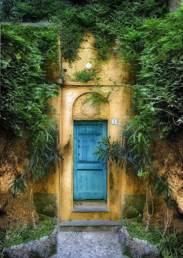 Tuscan blue door Photograph by Al Hurley