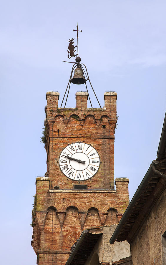 Tuscan Clock Tower Photograph by Sally Weigand