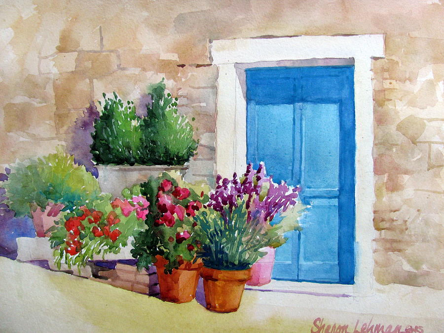 Tuscan Doorway Painting by Sharon Lehman