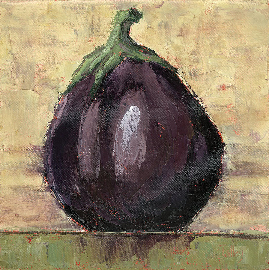 Tuscan Eggplant Painting by Pam Talley