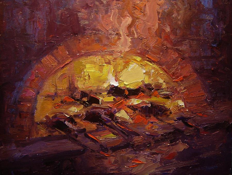 Tuscan hearth Painting by R W Goetting