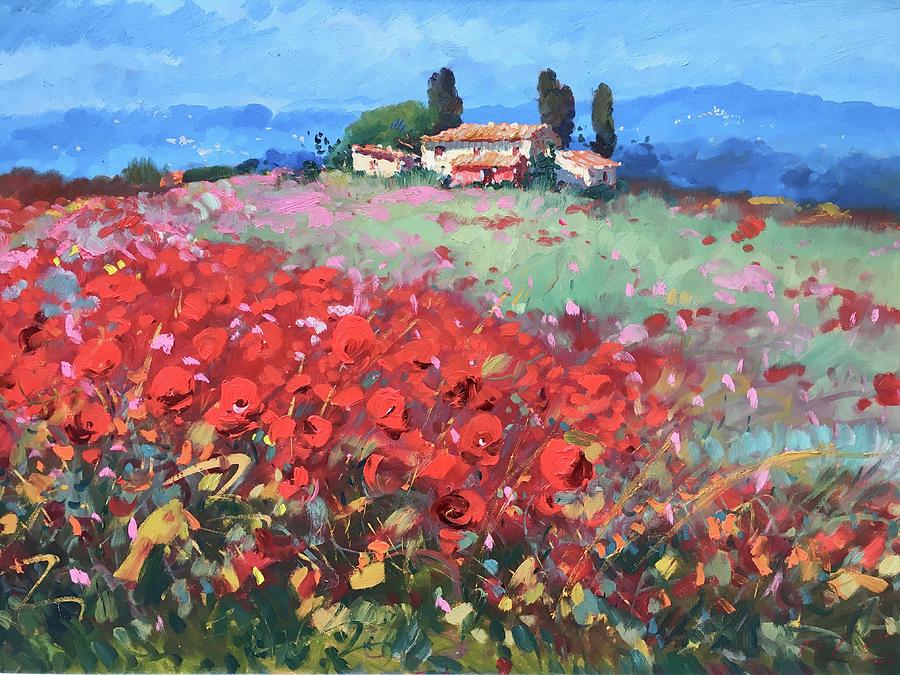 Tuscan landscape 214 Painting by Agostino Veroni - Fine Art America