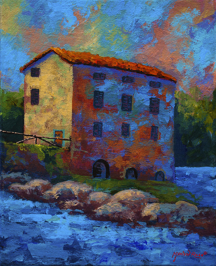 Tuscan Mill Painting by Marion Rose