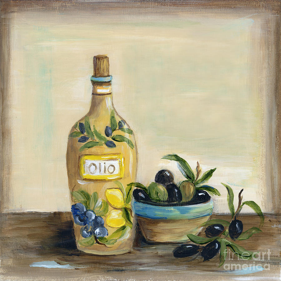 Tuscan Olive Oil  Painting by Marilyn Dunlap