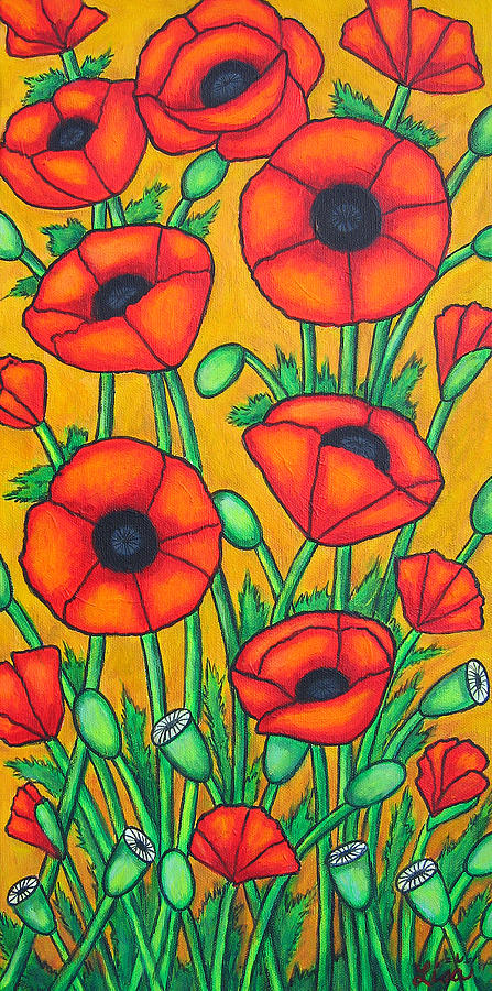 Tuscan Poppies Painting by Lisa  Lorenz