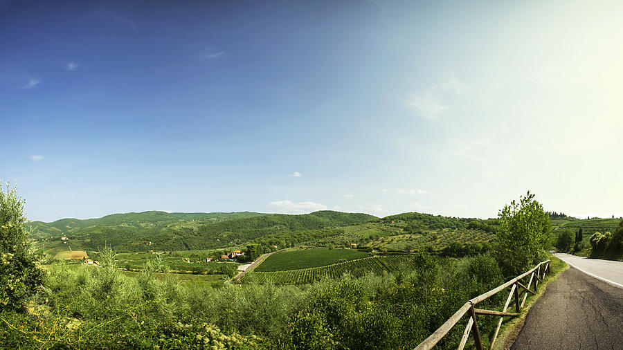 Wine Photograph - Tuscan Roads by Devin Hultgren