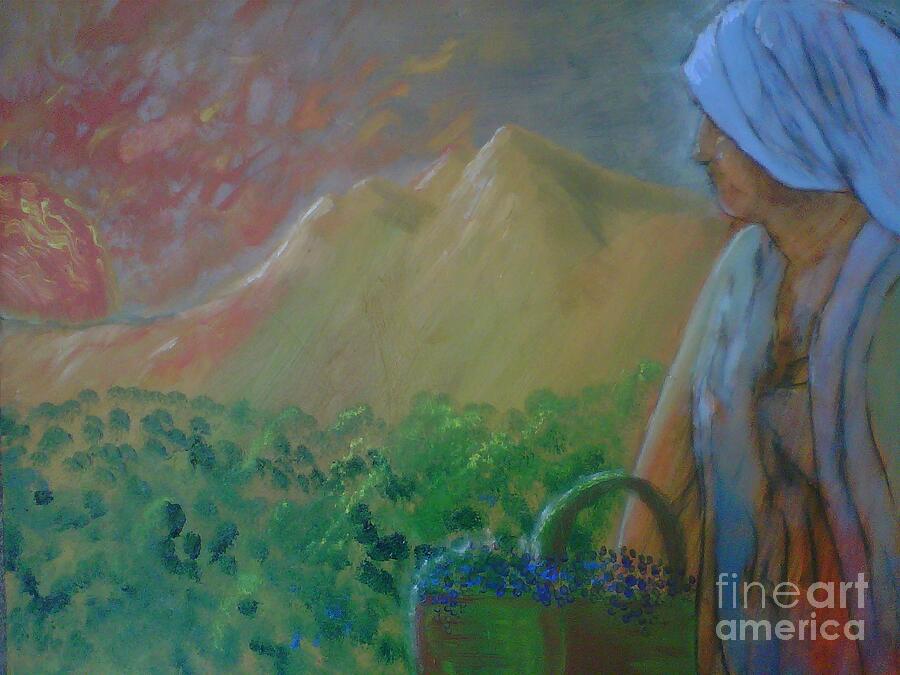 Sunset Painting - Tuscan Sunset by J Bauer Sunset Painting - Tuscan Sunset by J Bauer