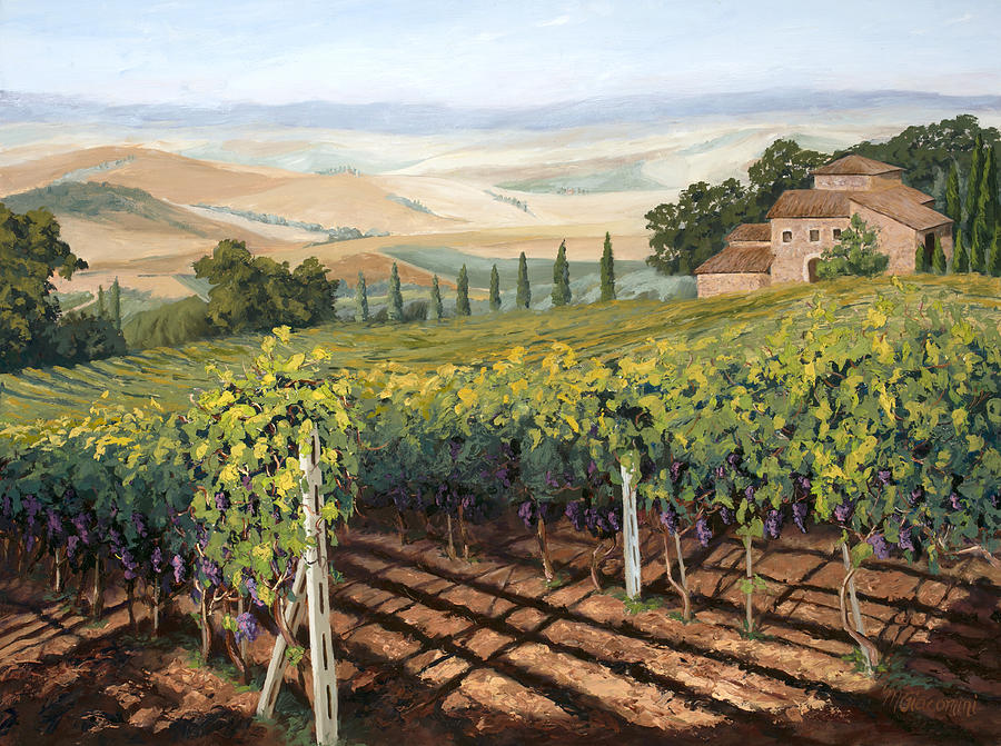 Tuscan Vines Painting by Mary Giacomini