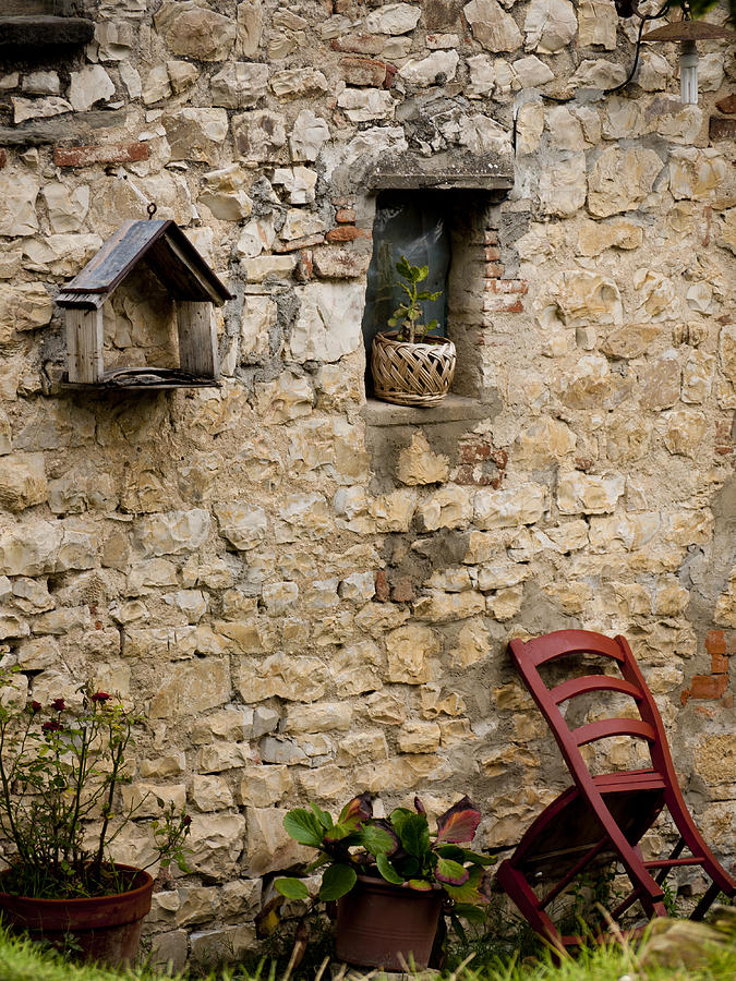 Pot Photograph - Tuscan Wall by Rae Tucker