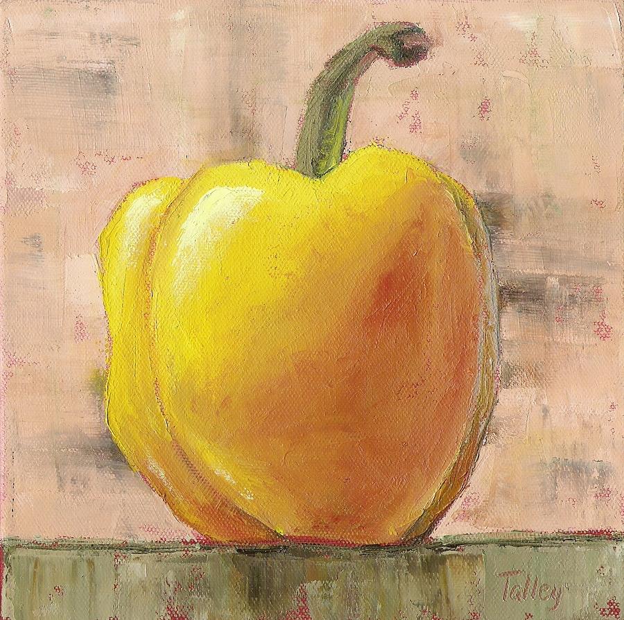 Tuscan Yellow Pepper Painting by Pam Talley