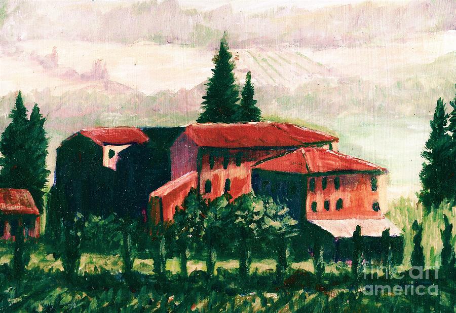 Tuscany  Painting by Allison Constantino