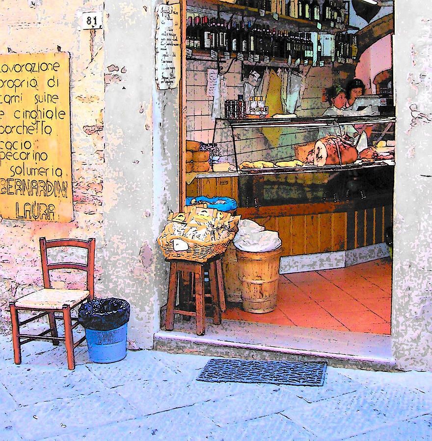 Tuscany - Gourmet Shop Painting by Jan Matson
