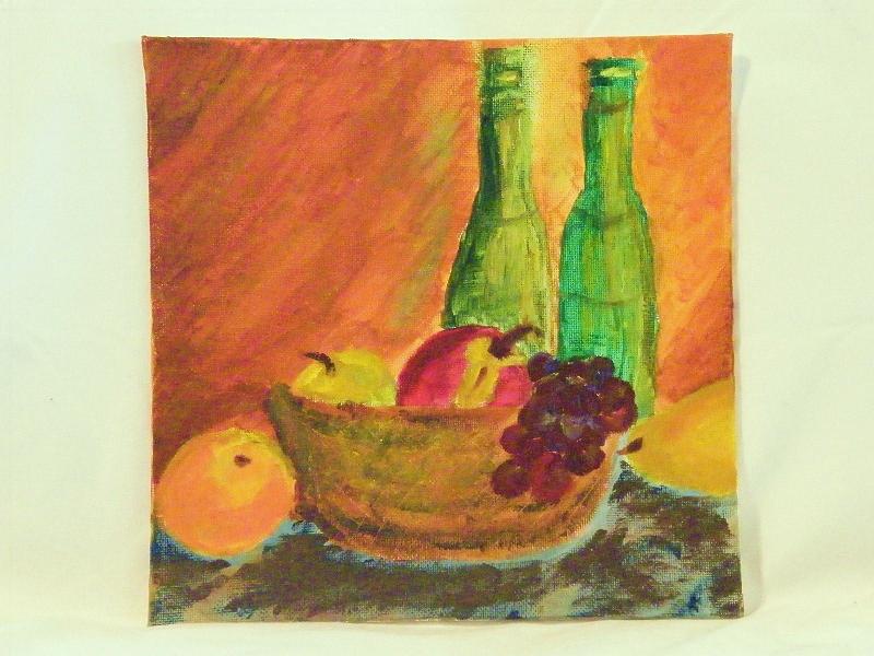 Still Lifes Painting - Tuscany Lunch by Margaret G Calenda Still Lifes Painting - Tuscany Lunch by Margaret G Calenda