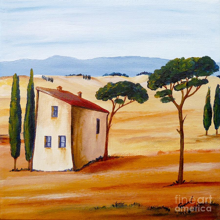Tree Painting - Tuscany Modern 2 by Christine Huwer
