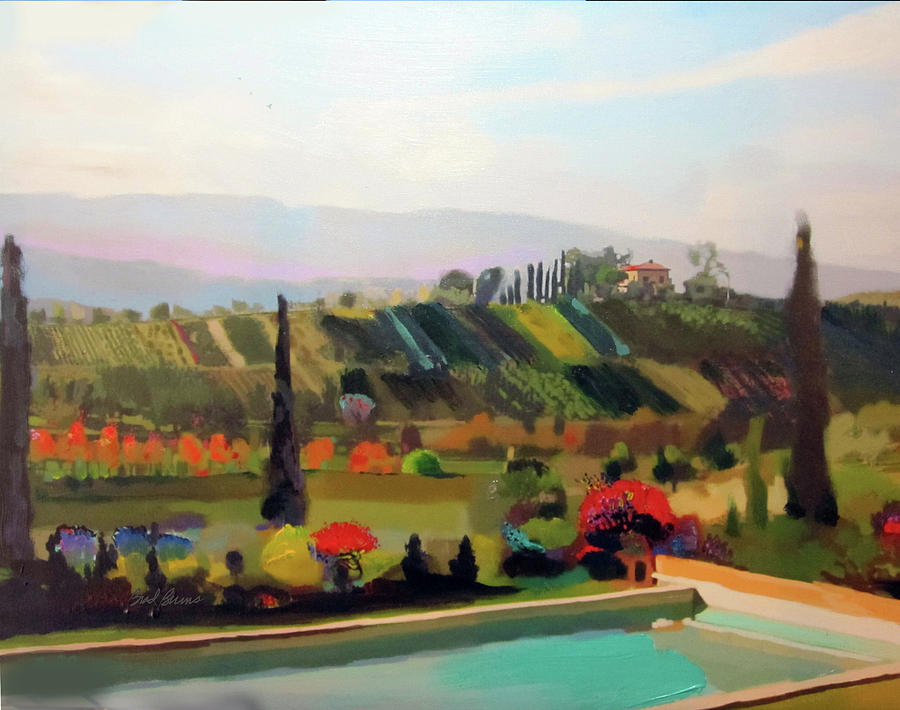 Tuscany Pool Painting