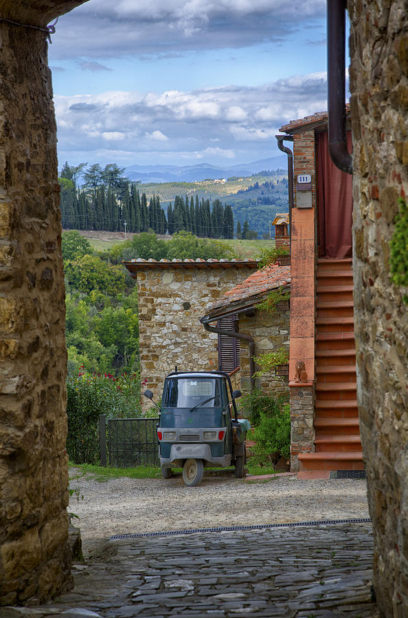 Tuscany Scooter Photograph by Kathy Adams Clark
