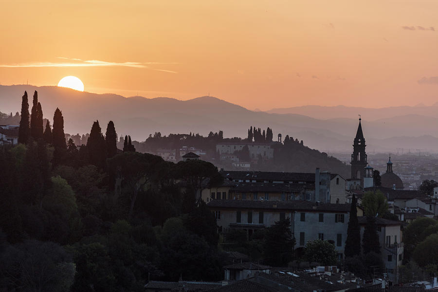 Tuscany Sunset in Florence Italy  Photograph by John McGraw