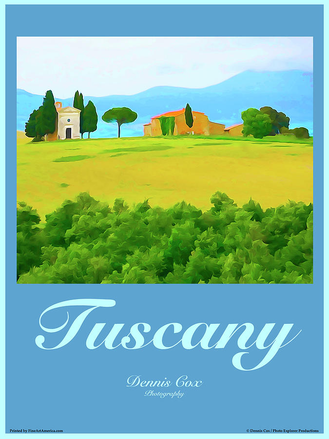 Tuscany Travel Poster Photograph