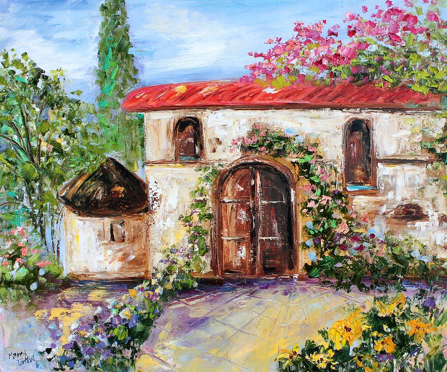 Tuscany Villa Summer Sun Painting by Karen Tarlton - Pixels