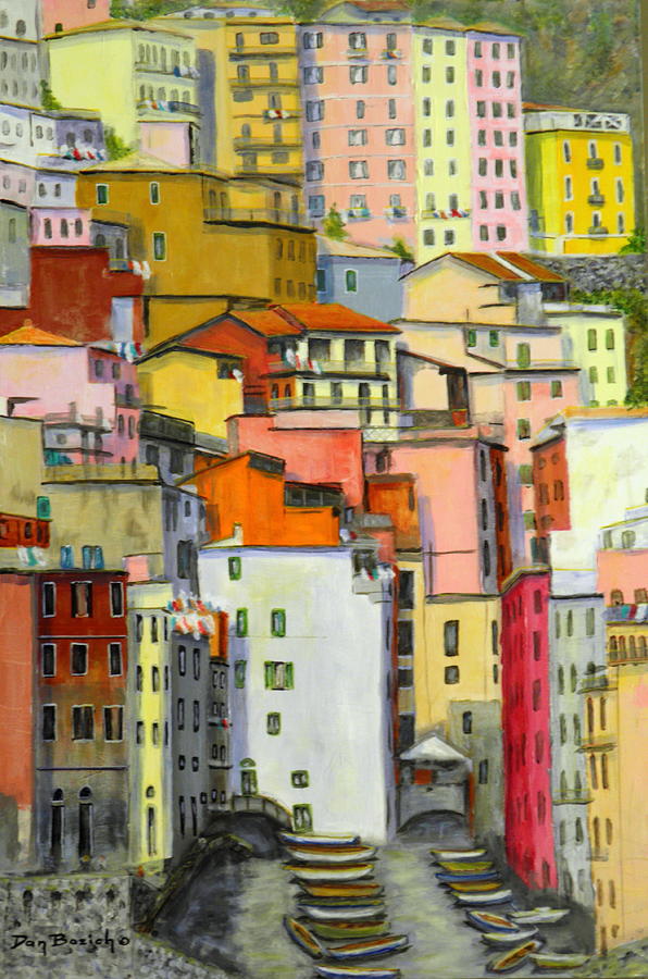 Village Painting - Tuscany Village by Dan Bozich Village Painting - Tuscany Village by Dan Bozich